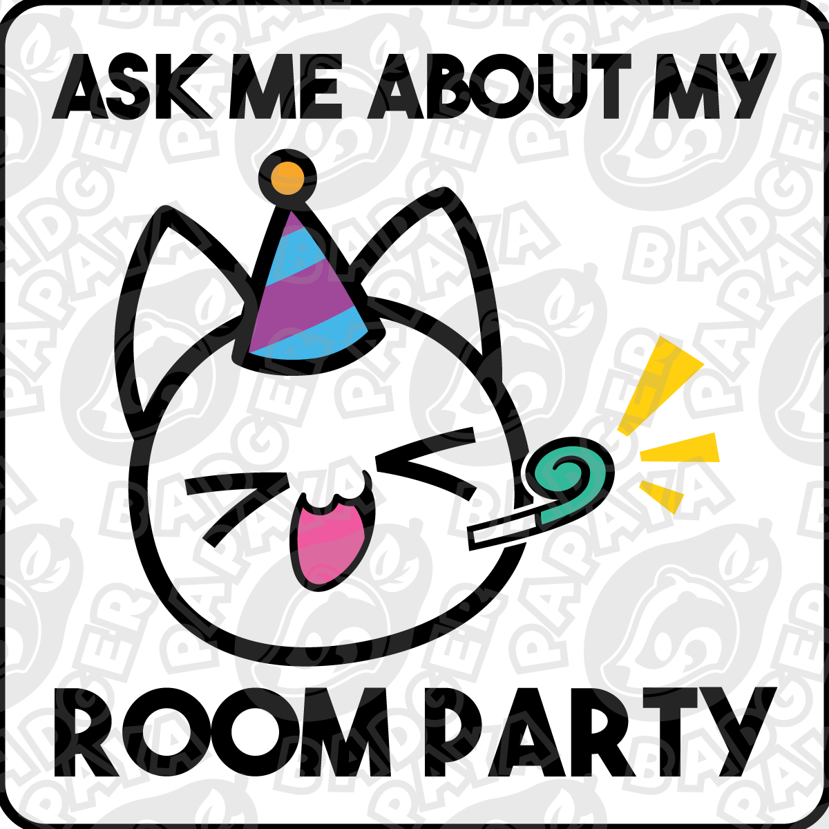 Ask Me About My Room Party Consent Badge