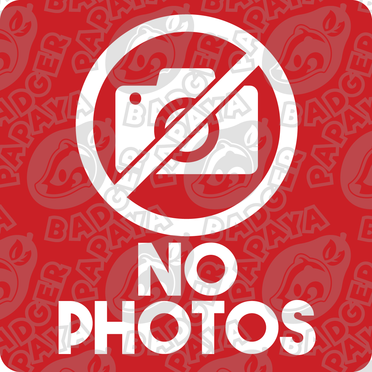 No Photos Consent Badge