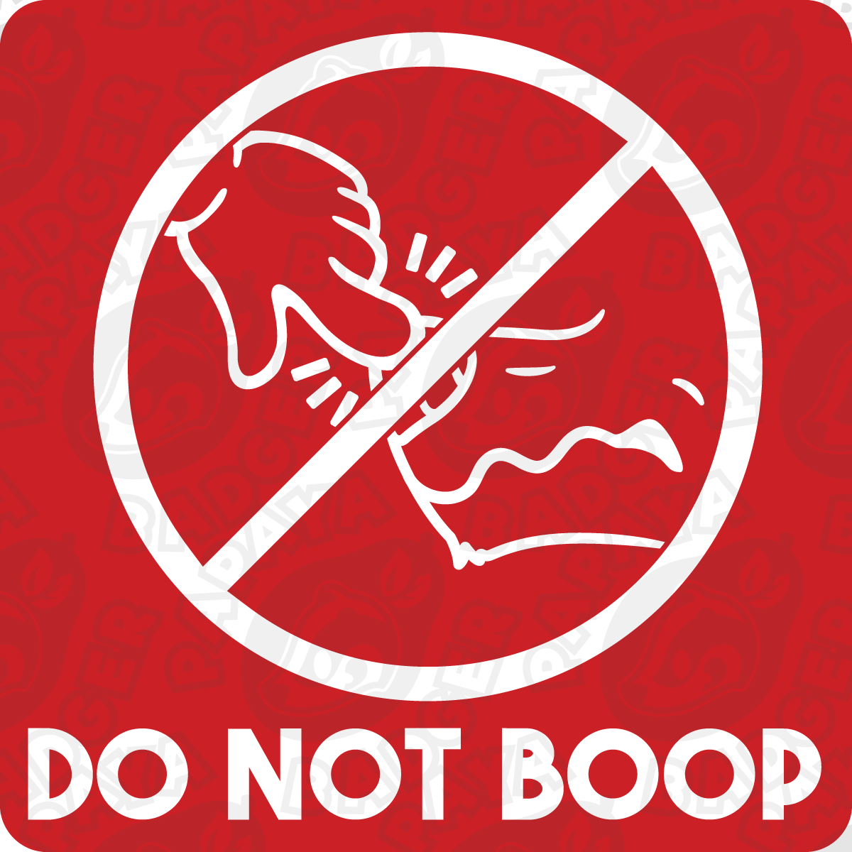 Do Not Boop Consent Badge – Papaya Badger