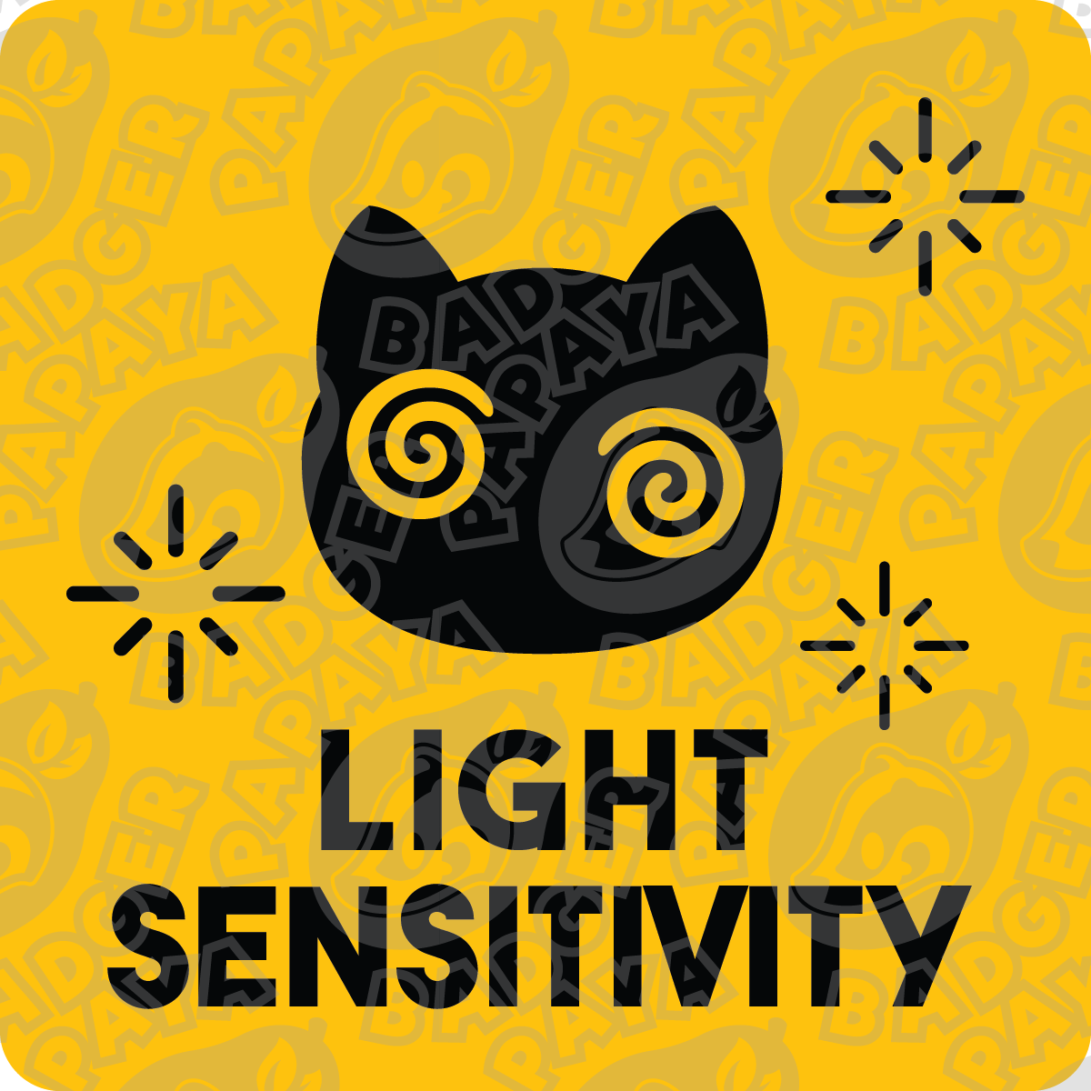 Light Sensitivity Consent Badge – Papaya Badger